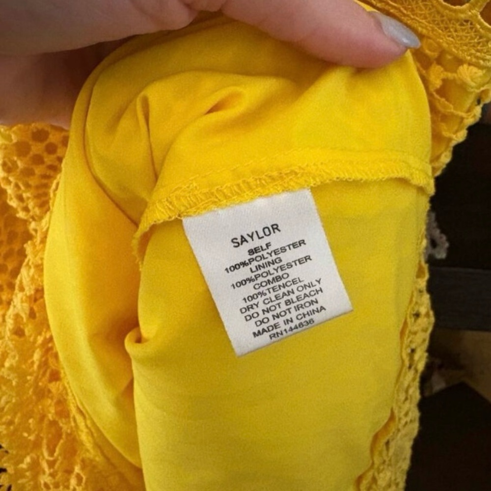 Saylor x Revolve Yellow Leilani Lace Midi Dress Size XS - Picture 8 of 8